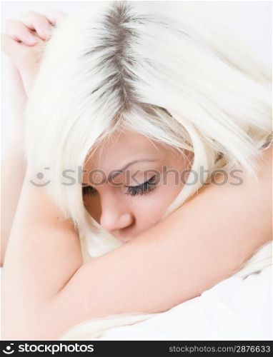 erotic portrait of a young blonde