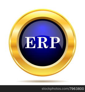 ERP icon. Internet button on white background.