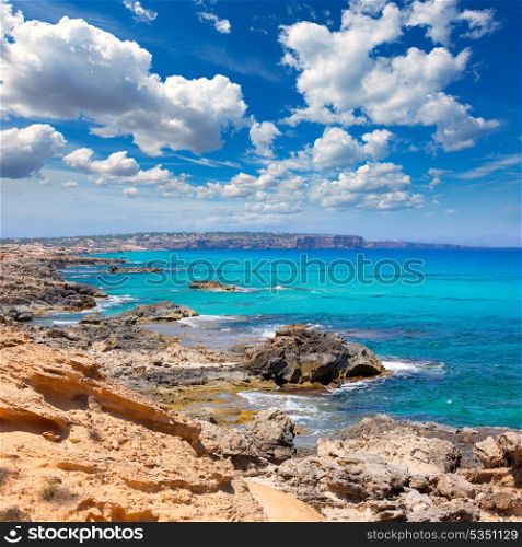 Es calo Escalo de san Agustin Beach in Formentera Balearic islands