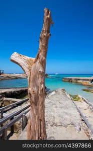 Es calo Escalo de sant Agusti Beach in Formentera Balearic islands