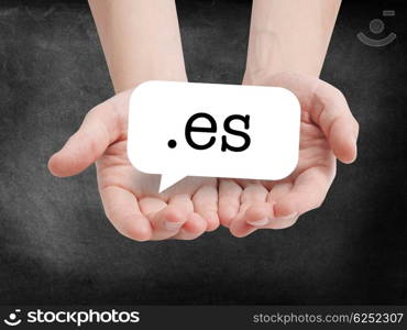 .es written on a speechbubble