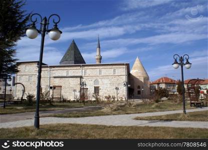 Eshferoglu mosque and park in Beyshehir, Turkey