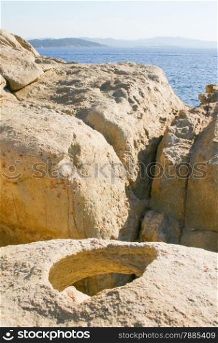 Especially Sardinian granite in the form of hole