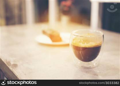 Espresso Coffee in coffee cafe