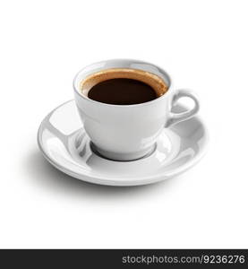 Espresso coffee isolated. Illustration Generative AI
