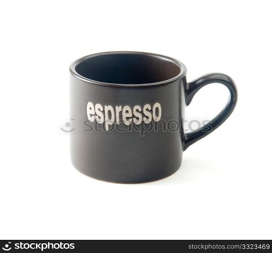 espresso cup on white background