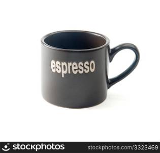espresso cup on white background