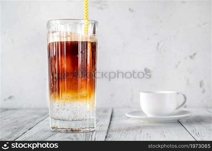 Espresso Tonic - mixed espresso coffee with tonic water
