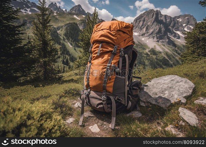 Essential Gear for Wilderness Mountain Hiking  C&ing Equipment and Accessories created by generative AI