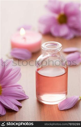 essential oil and flowers
