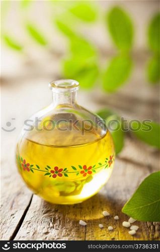essential oil and herbs