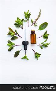Essential oil with holy basil.