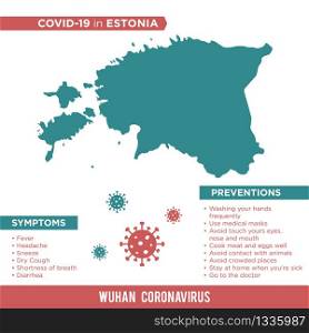 Estonia Europe Country Map. Covid-29, Corona Virus Map Infographic Vector Template EPS 10.