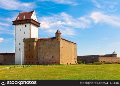 Estonia. Narva. Ancient fortress on border with Russia