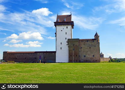 Estonia. Narva. Ancient fortress on border with Russia