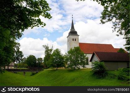 Estonia. Viljandi. Church in territory of old city