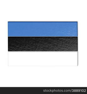 estonian flag isolated on white stylized illustration.