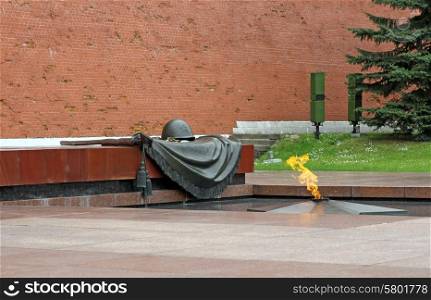 Eternal Flame, Tomb Of The Unknown Soldier to Moscow. Kremlin, Russia
