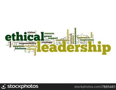 Ethical leadership word cloud
