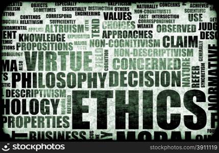 Ethics. Ethics Concept Idea as a Background Illustration