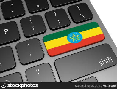 Ethiopia keyboard image with hi-res rendered artwork that could be used for any graphic design.. Ethiopia