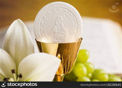 Eucharist, sacrament of communion background . Sacrament of communion, Eucharist symbol