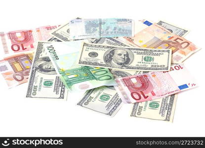 Euro and dollars can be used for background