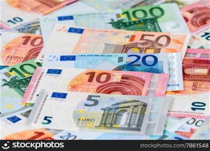 Euro banknote (currency of the European Union) - selective focus