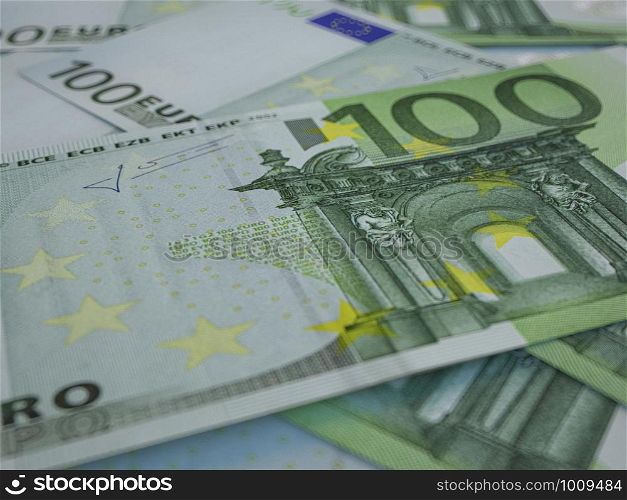 Euro banknotes background. Closeup high quality photo. Euro, the official currency of eurozone. Financial background. European money