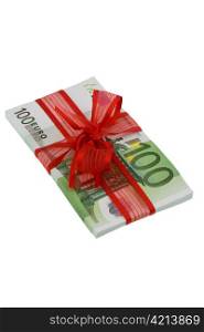 euro banknotes money scam. money as a gift