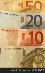 euro bills (european currency)