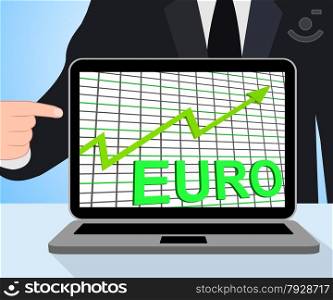 Euro Chart Graph Displaying Increasing European Economy