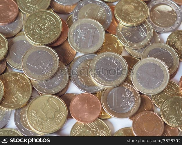 Euro coins - currency of the European Union