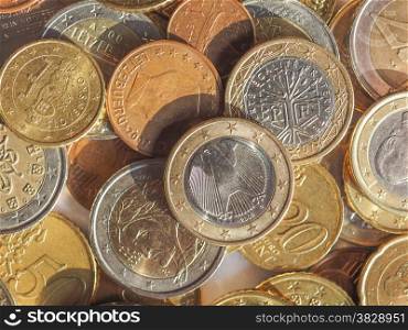 Euro coins - currency of the European Union