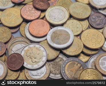 Euro coins. Euro coins currency of the European Union