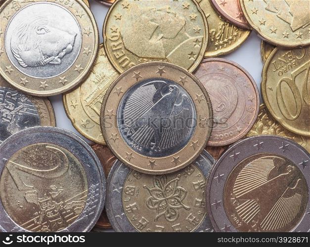 Euro coins. Euro coins currency of the European Union