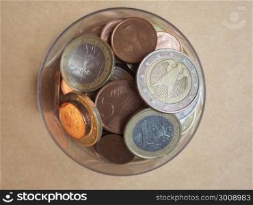Euro coins, European Union. Euro coins money (EUR), currency of European Union