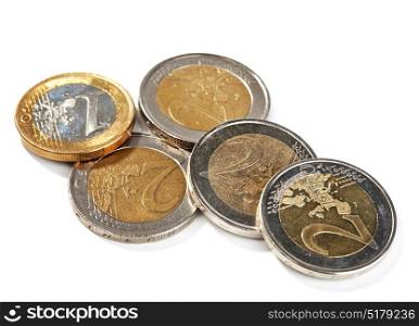 euro coins isolated