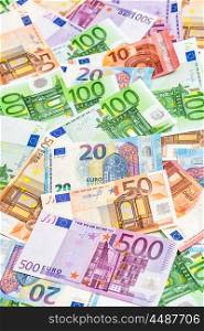 Euro currency banknotes. Money background. Business concept