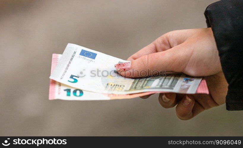 EURO currency. Europe inflation, EUR money. European Union curreny