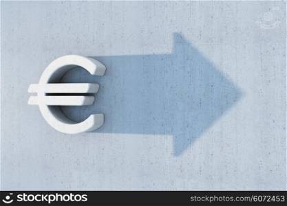 euro is grow, 3d concept