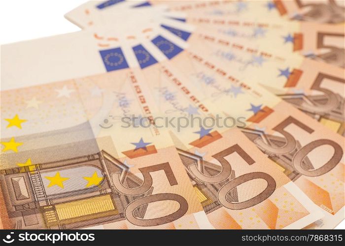 Euro money banknotes. 50 euro