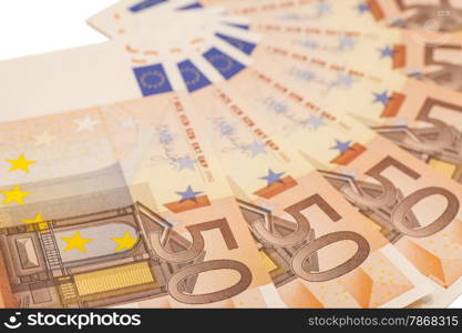 Euro money banknotes. 50 euro