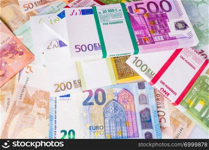 Euro Money. euro cash background.