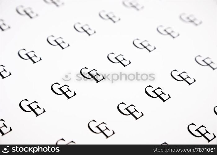 Euro money symbol pattern, black and white background