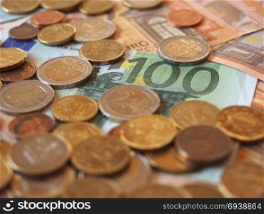 Euro notes and coins, European Union. Euro banknotes and coins (EUR), currency of European Union