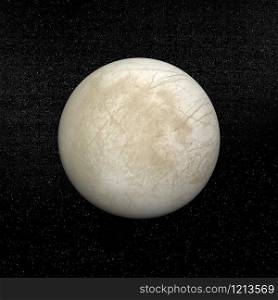 Europa planet in the universe. It is one of the four moons of Jupiter. Nice texture from http://www.mmedia.is/~bjj/data/europa/europa.html