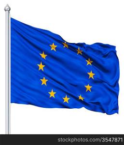 Europe flag waving in the wind