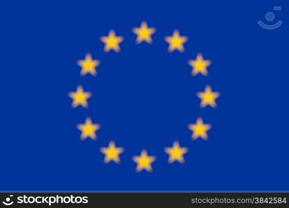 European flag blurred. Blurred national flag of Europe