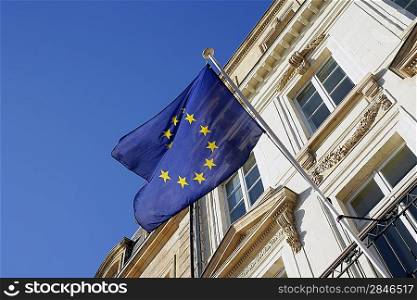 European flag outside of a building